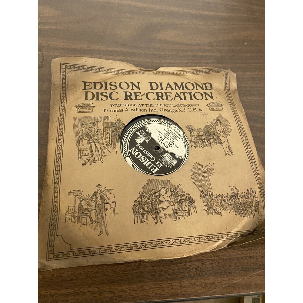 Edison Diamond Disc 50830 Smilin Through Old Pal Herbert Soman 1921 With Sleeve